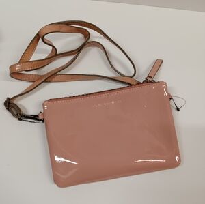 NWOT Banana Republic Carla Blush Pink Patent Leather Crossbody Clutch